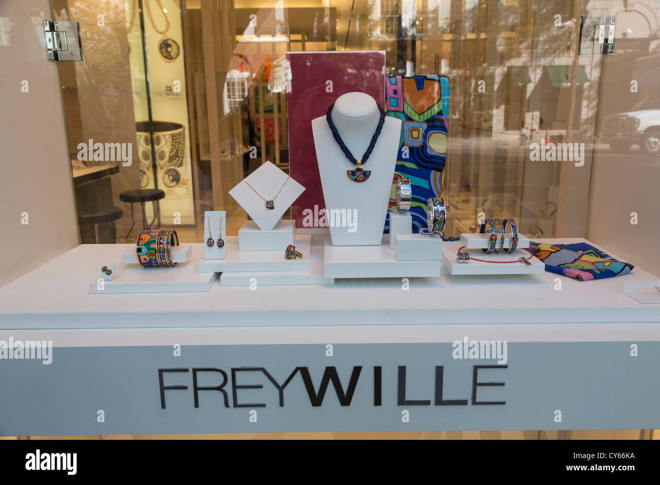 Frey Wille smalto negozio gioielli, Madison Avenue, Manhattan, New York City, Stati Uniti d'America Foto Stock