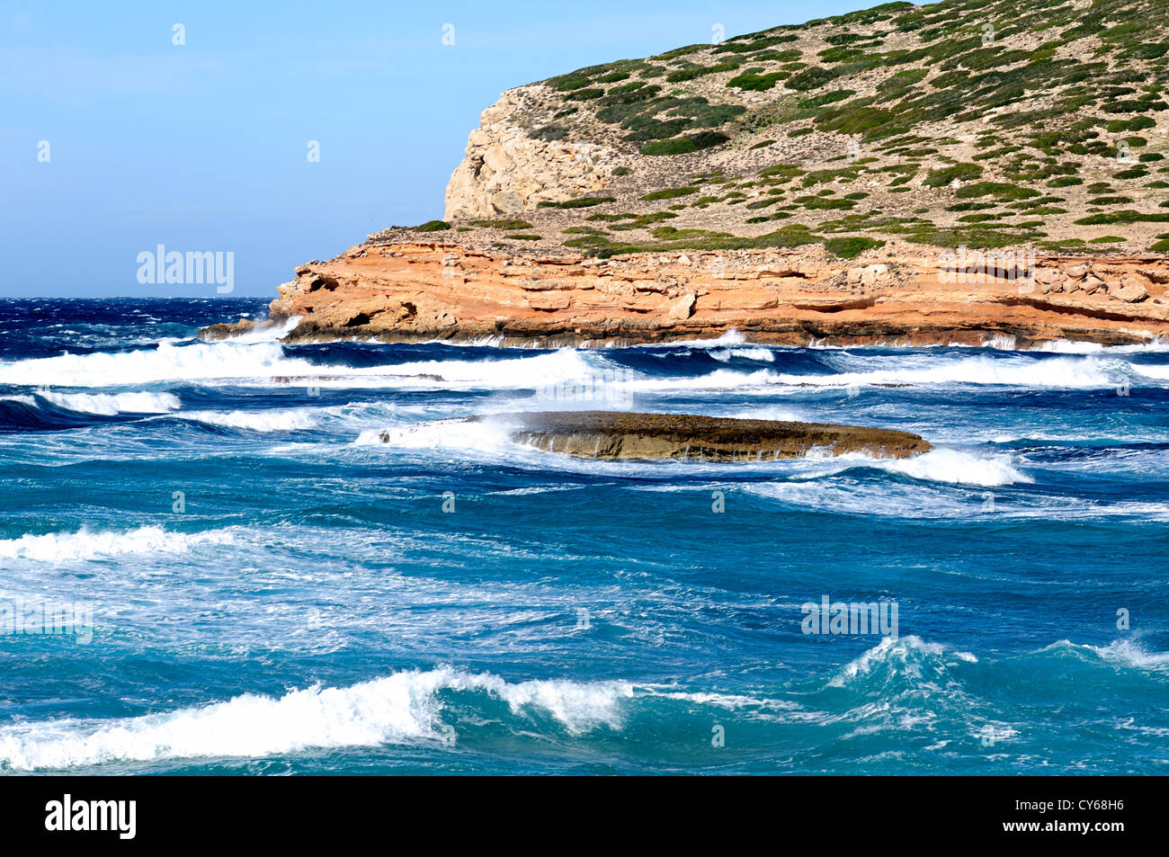 Illa des Bosc. Ibiza, Isole Baleari, Spagna Foto Stock