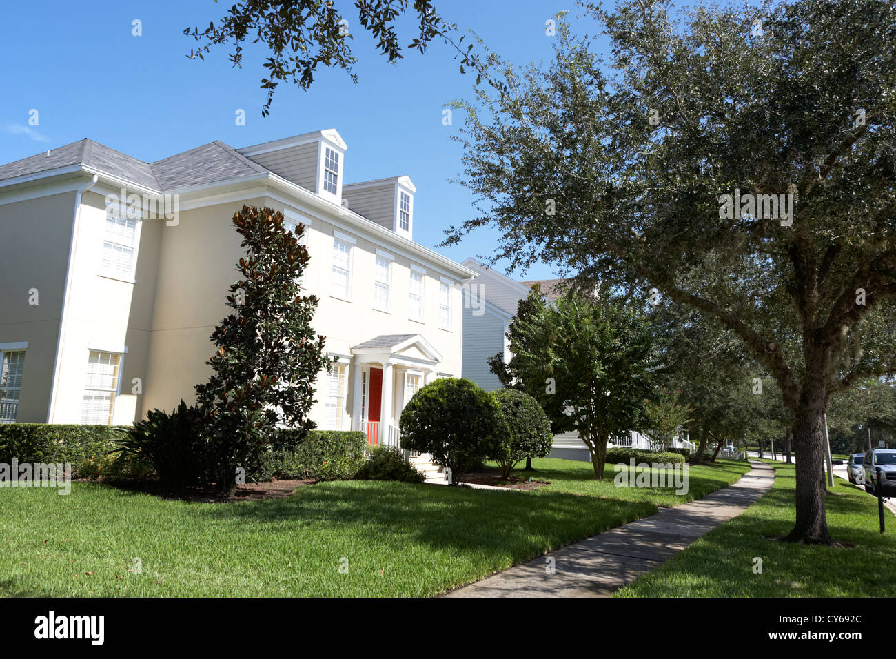Grande casa residenziale proprietà immobiliare nella celebrazione florida usa Foto Stock