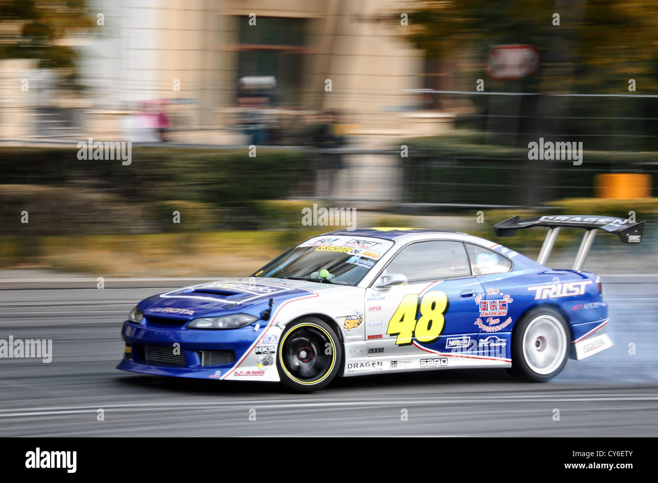 Il drifting auto presso il Gran Premio della Repubblica di Romania Foto Stock