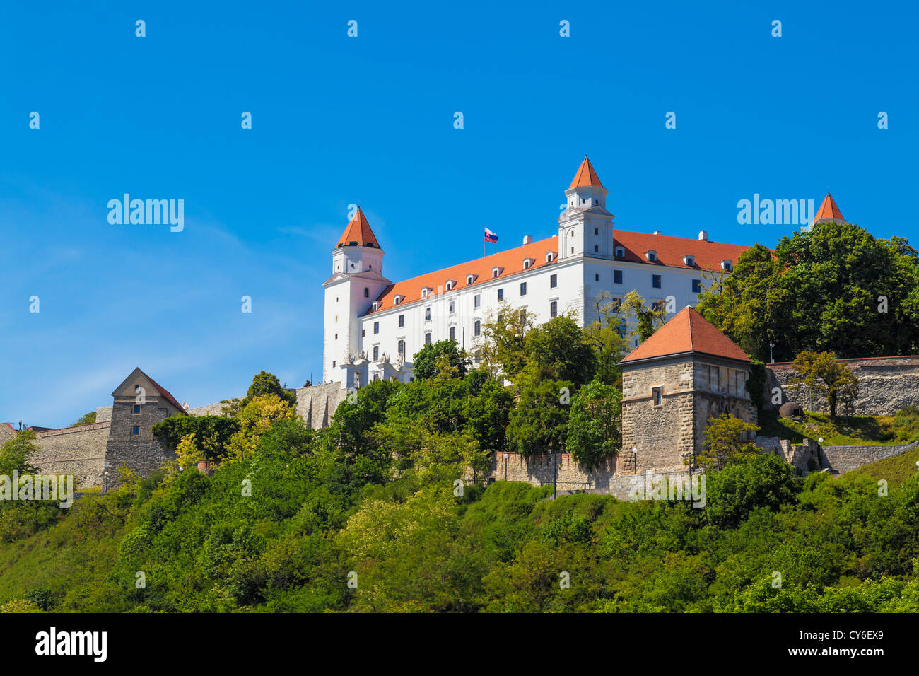 Il castello di Bratislava, Repubblica Slovacca Foto Stock