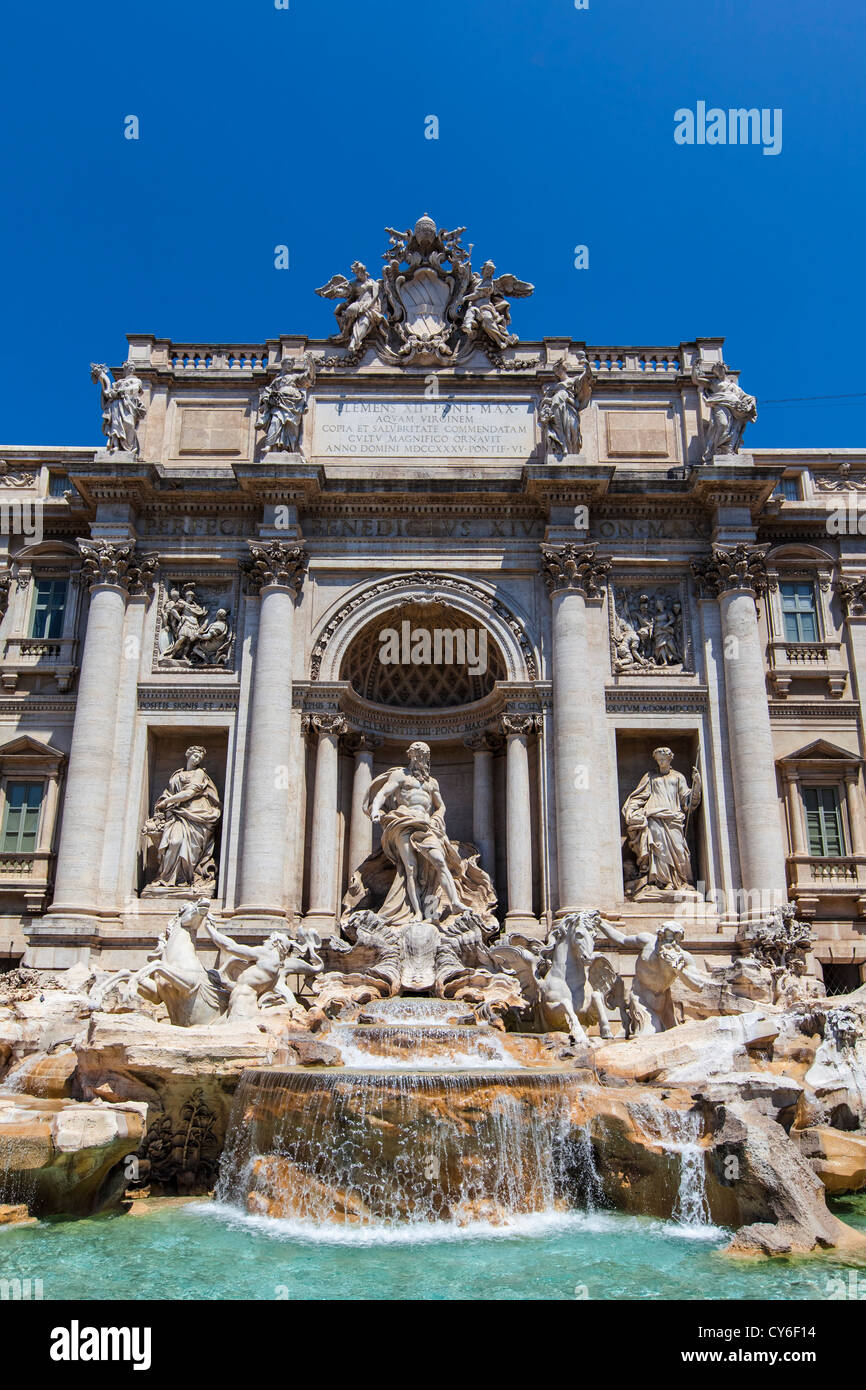 La fontana di Trevi (Fontana die Trevi) in Roma, Italia Foto Stock