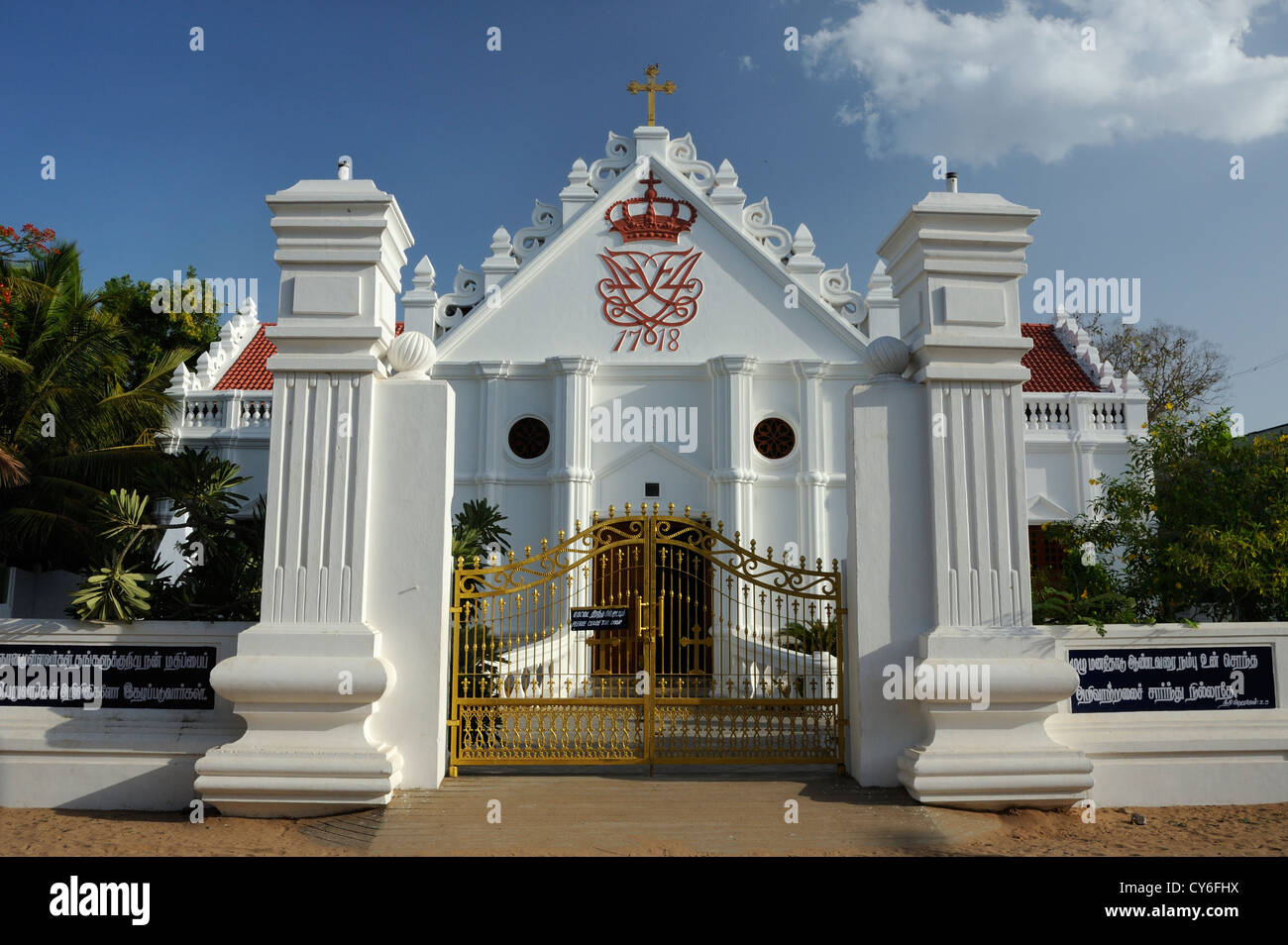 Chiesa danese in INDIA Foto Stock