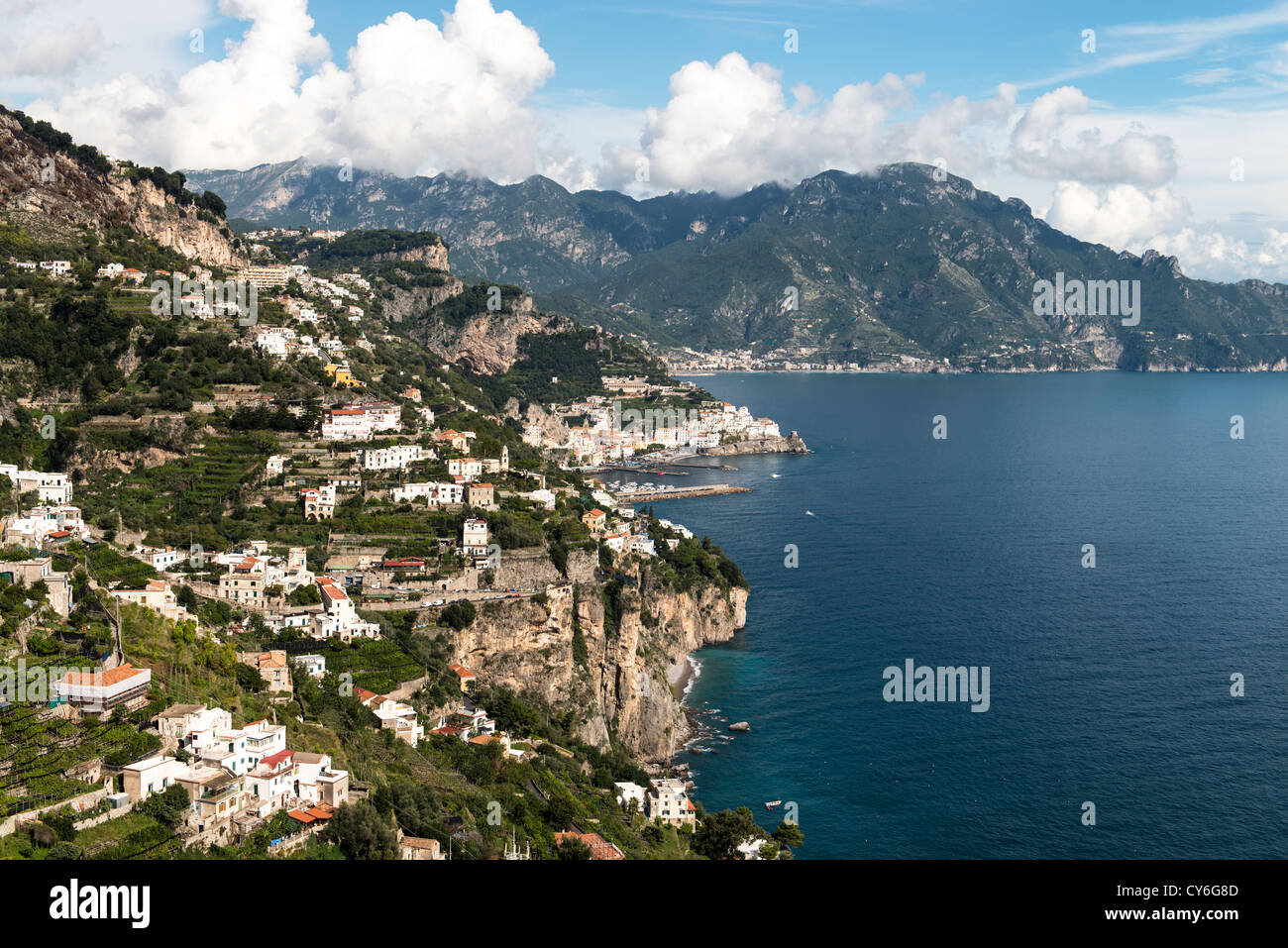 Costa di Amalfi, Campania, Sud Italia Europa Foto Stock