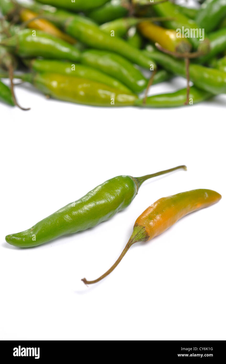 Green Hot Chili Peppers pattern Foto Stock