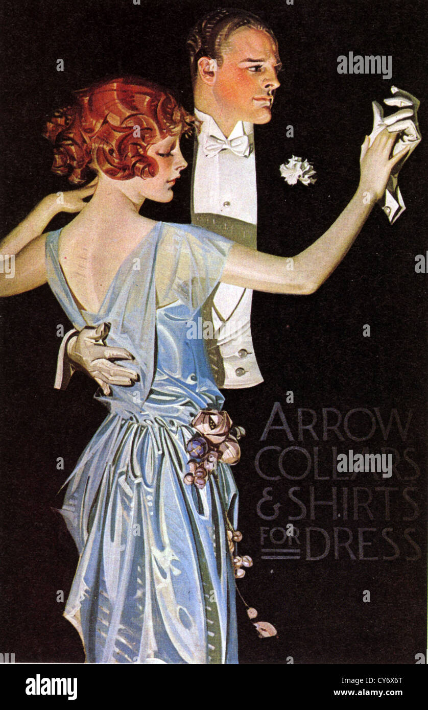 Stili di moda circa 1912 da una freccia annuncio Foto Stock
