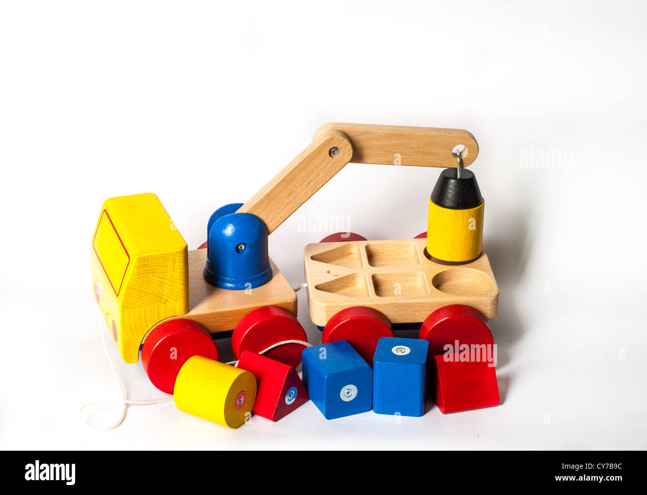 Il carrello in legno modello giocattolo per bambini. Foto Stock