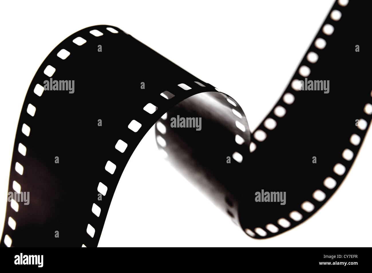 La striscia del film isolati su sfondo bianco Foto Stock