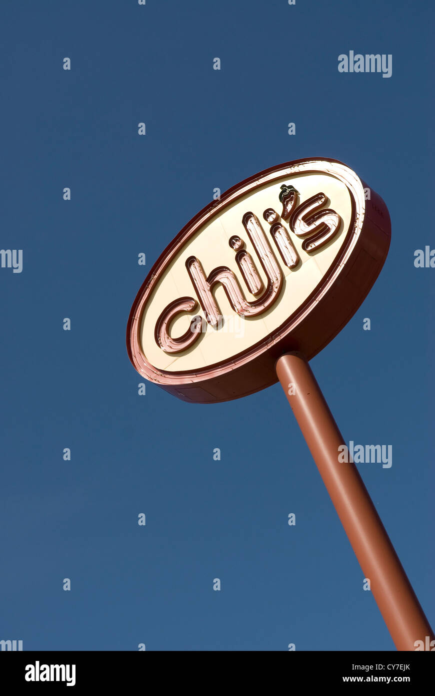 Il Chili's Restaurant Sign USA Foto Stock