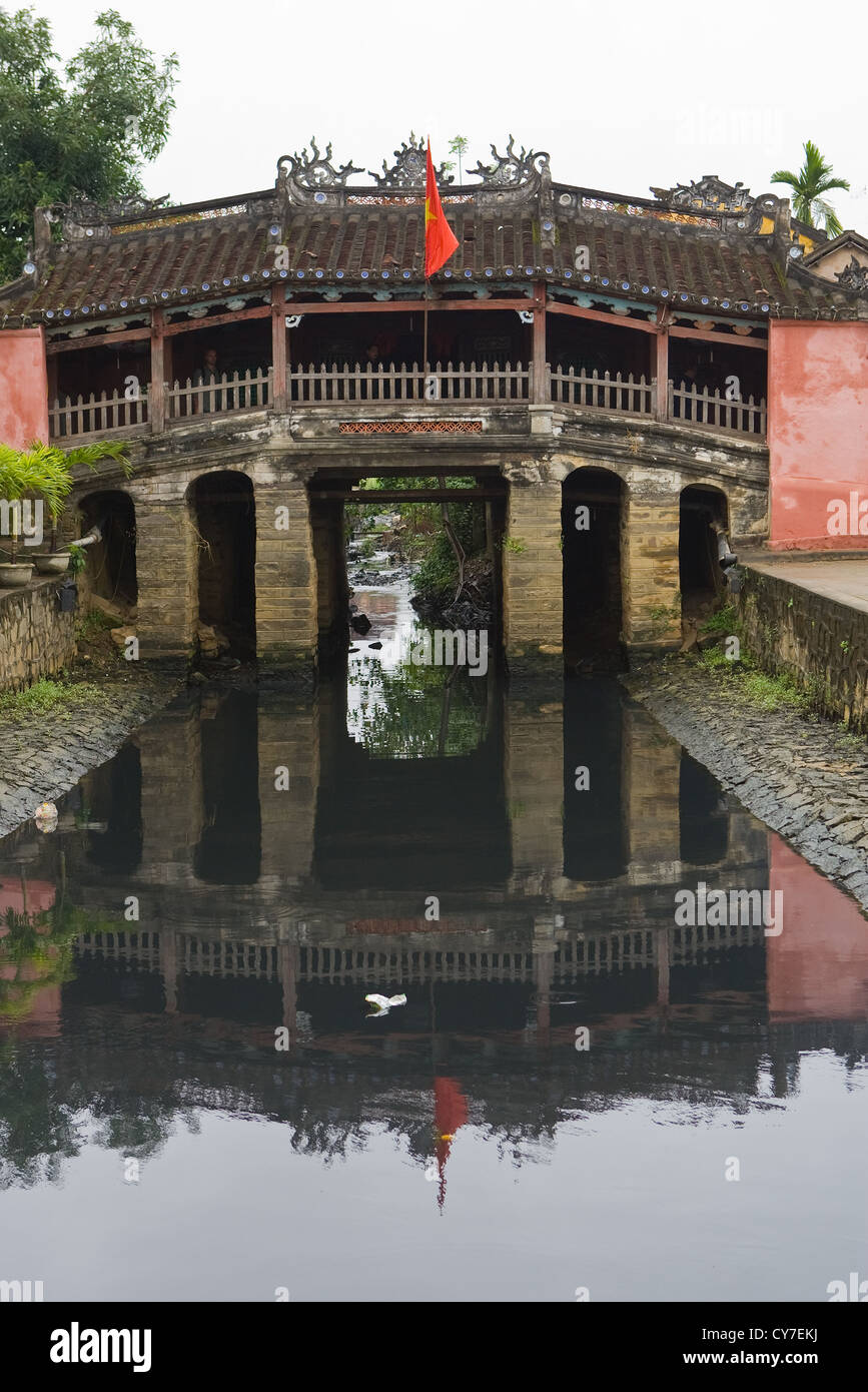 Chùa Cầu, ponte giapponese ad Hoi An Foto Stock