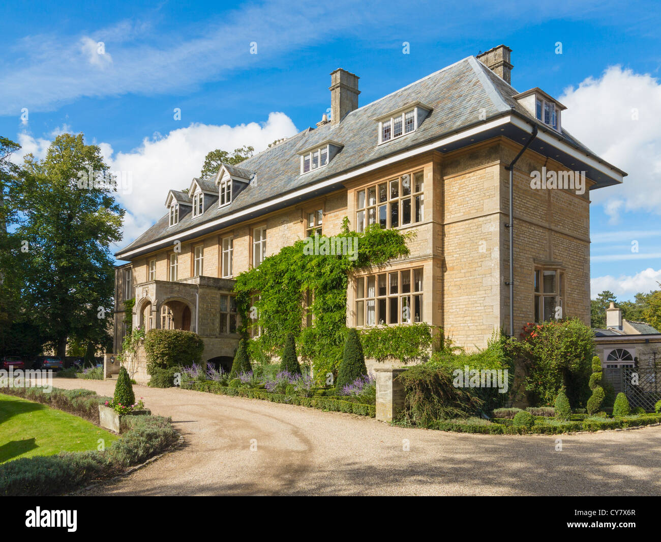 Lower Slaughter Manor, Lower Slaughter in Cotswolds, England, Regno Unito Foto Stock