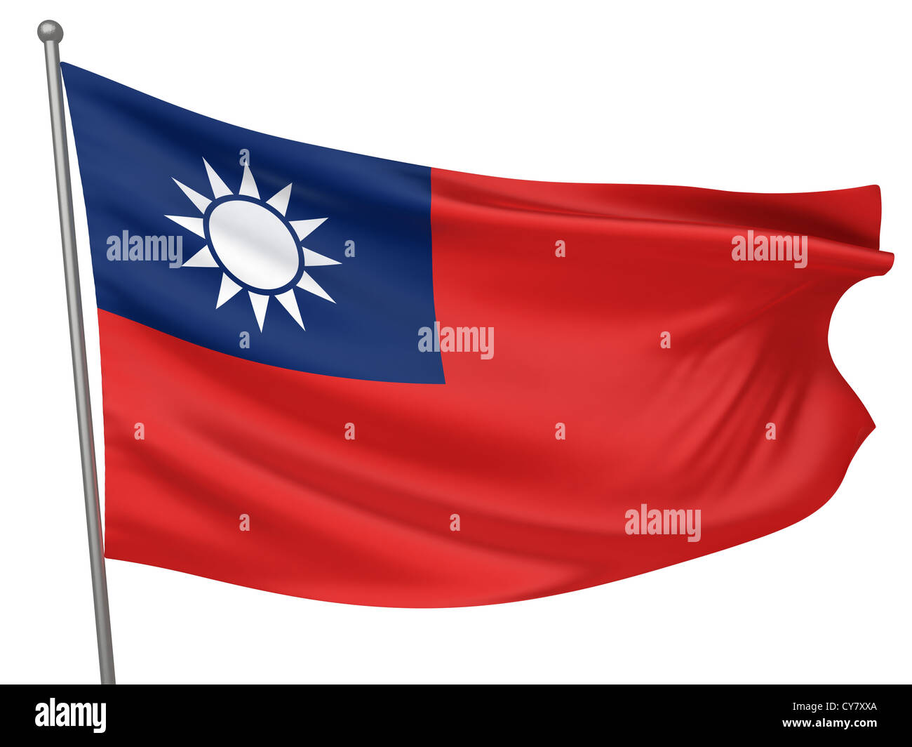 Taiwan bandiera nazionale - tutti i paesi - Collezione immagine isolata Foto Stock