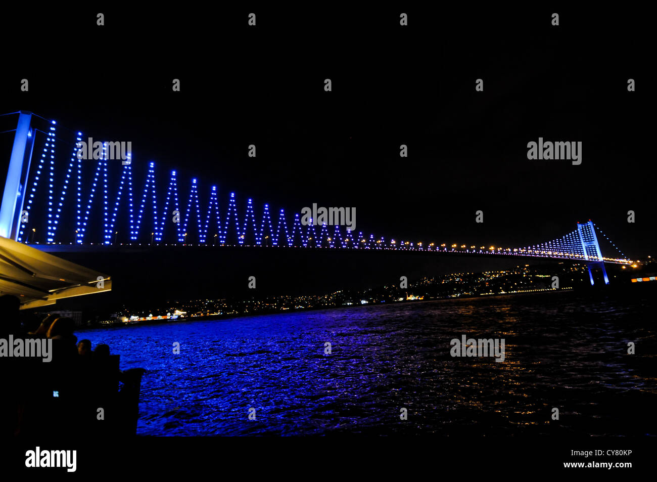 Istanbul Ponte sul Bosforo, Turchia Foto Stock