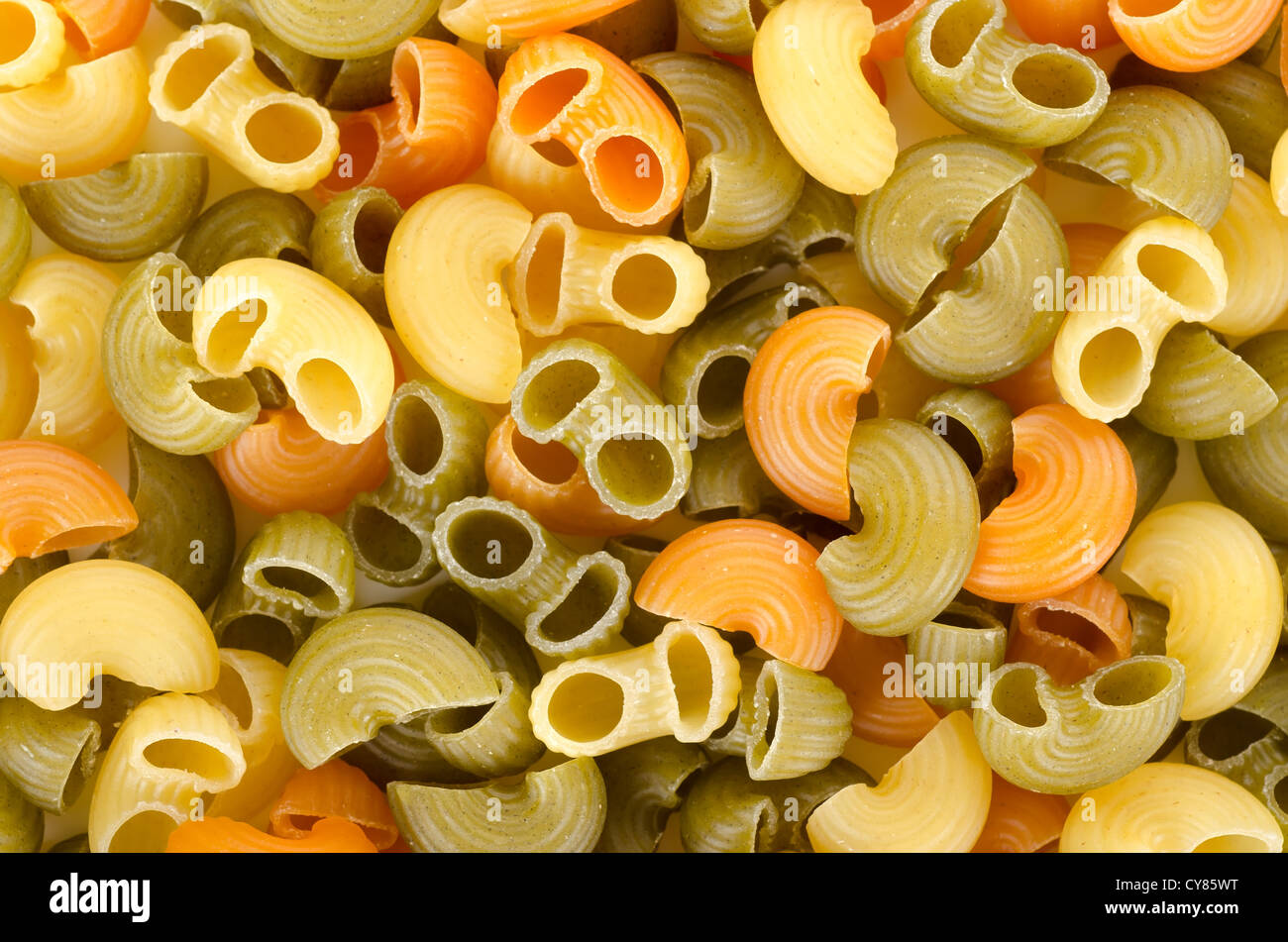 Mix di diversi tipi di pasta secca Foto Stock