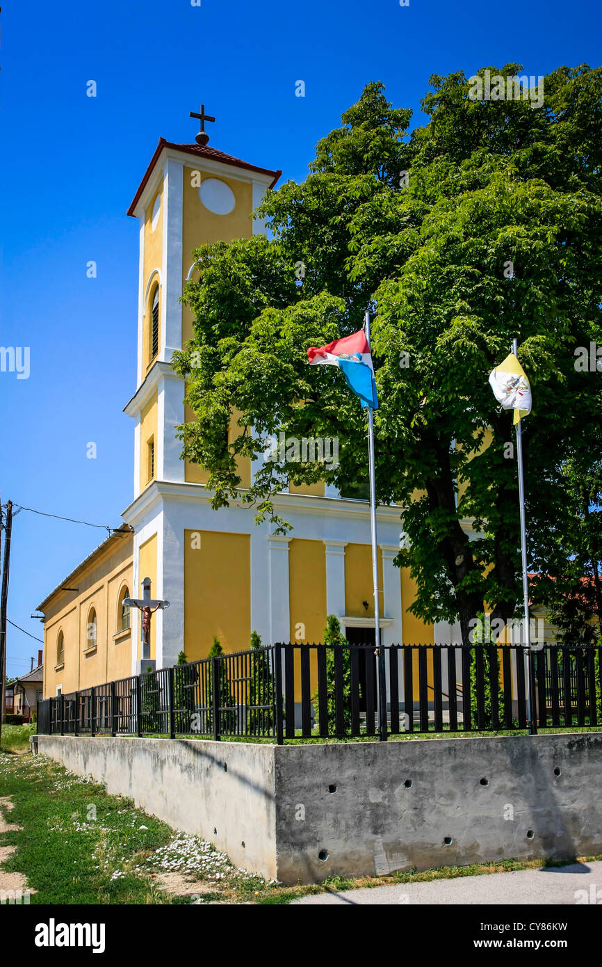 Chiesa cattolica romana di Polgardi, Ungheria Foto Stock