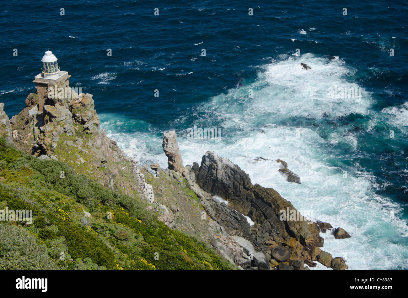 Capo di Buona Speranza, Table Mountain National Park, Cape Town, Sud Africa. Foto Stock
