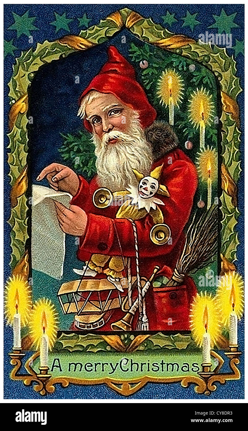 Sacco Babbo Natale lista dei desideri lettera Ragazzi Ragazze TREE DECORATION Stocking Filler 