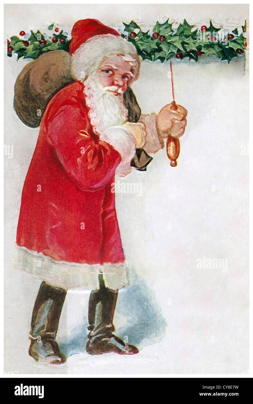 Babbo Natale con sacco Foto Stock