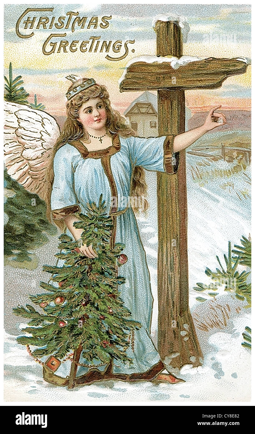 Angeli sulla croce Foto Stock