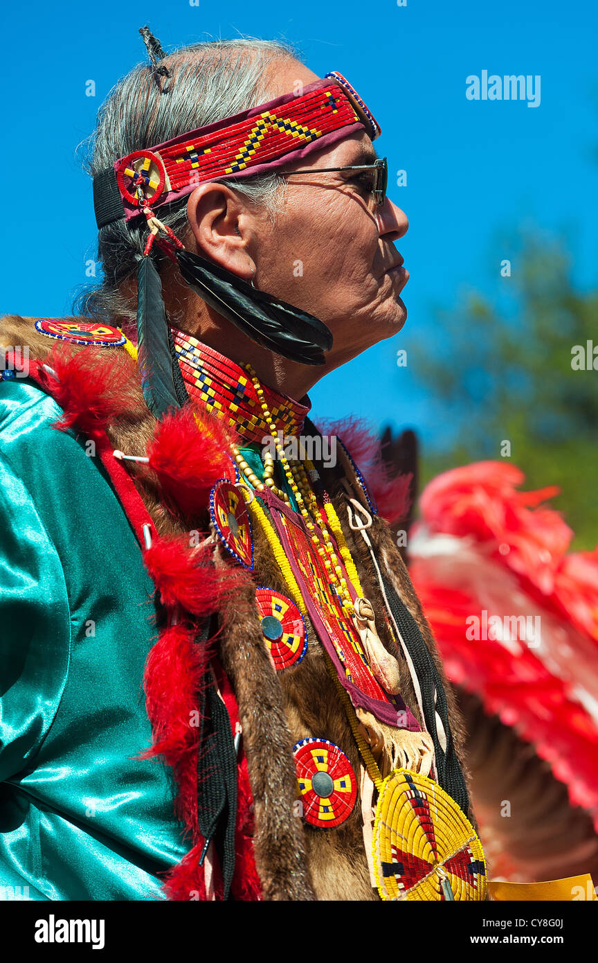 Chumash Native American uomo Foto Stock