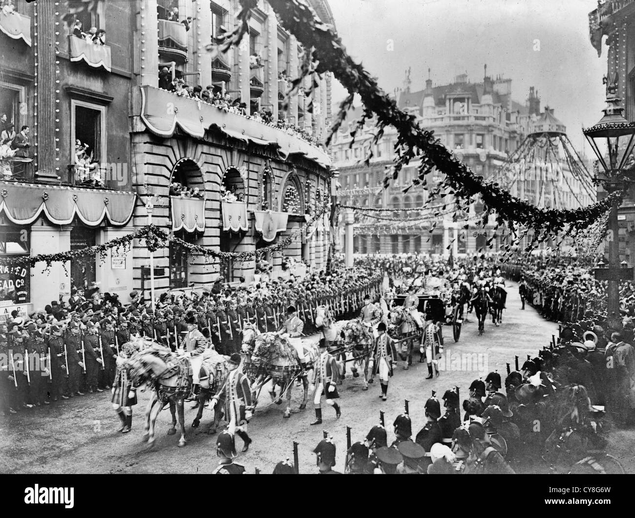 Incoronazione Parade, Londra, circa 1905 Foto Stock