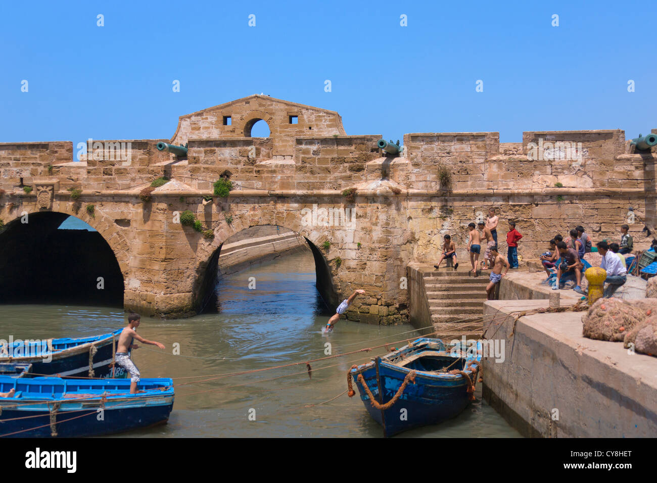 Vecchia Fortezza a Skala du Port, Essaouira, Marocco Foto Stock