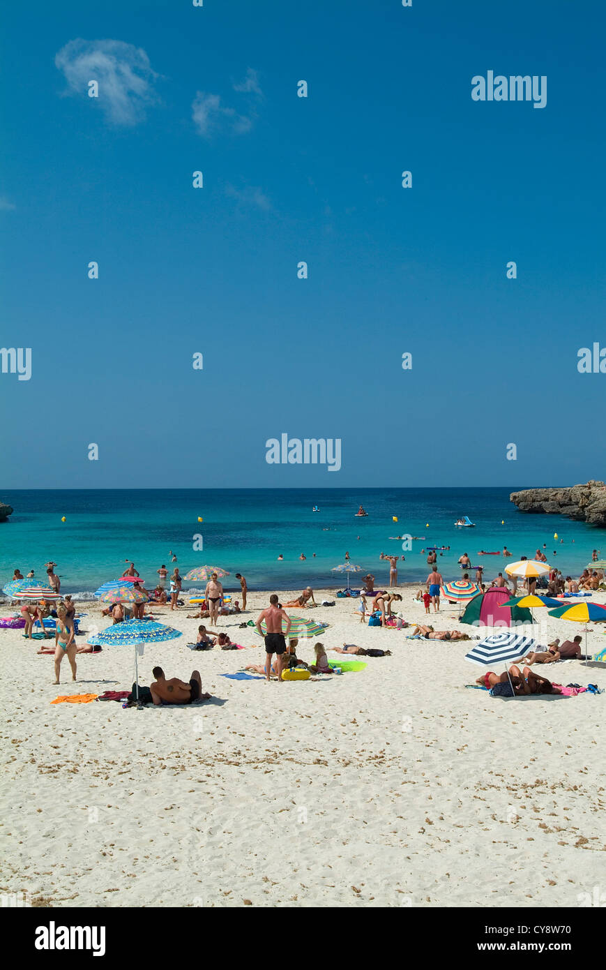 Cala'n Bosch Beach, Menorca, Baleari, Spagna Foto Stock