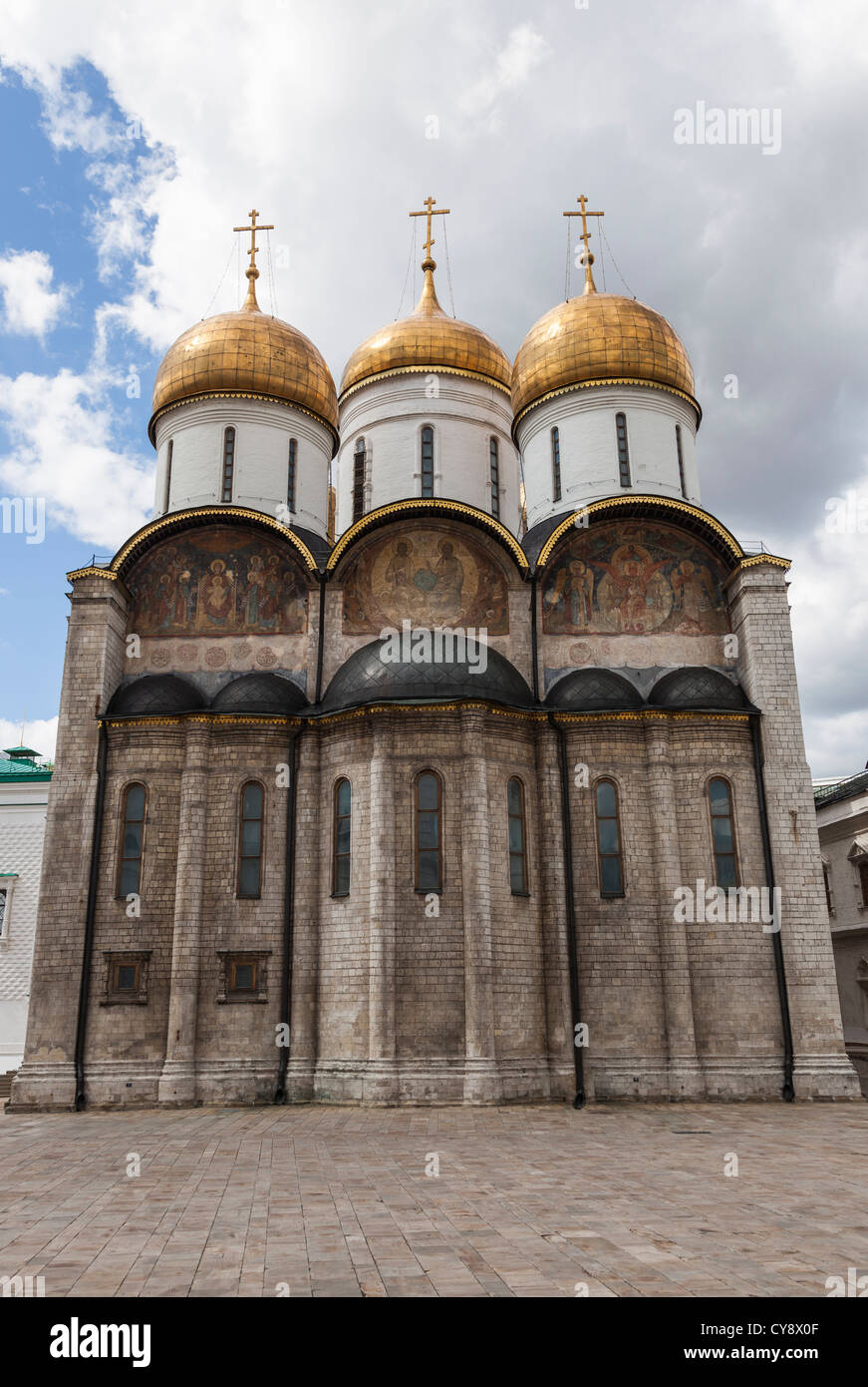 Cattedrale dell'Assunzione nel Cremlino (Mosca) Foto Stock