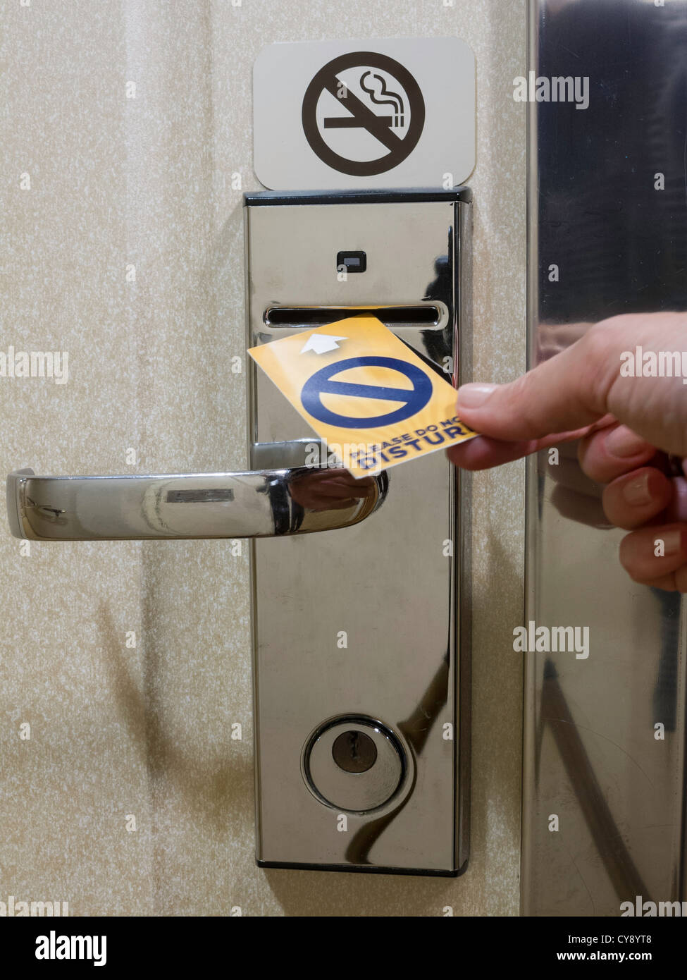 Camera in Hotel Porta Carta Chiave Foto Stock