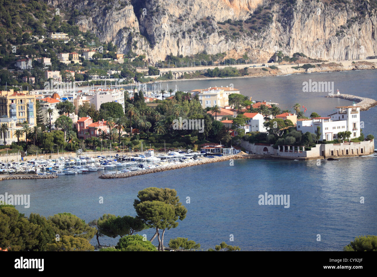 La città costiera di Beaulieu sur mer Foto Stock