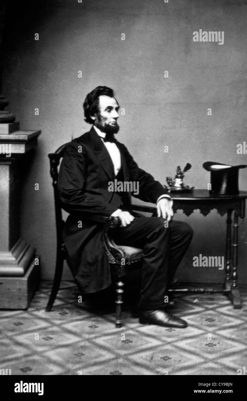 Abraham Lincoln, U.S. Presidente, circa 1861 Foto Stock