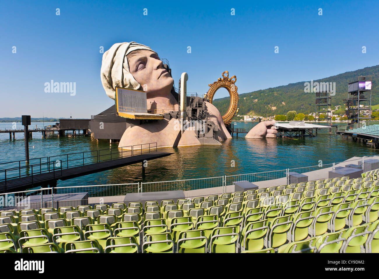 Oper Andre Chenier, von Umberto Giordano, Programm 2011, Bregenzer Festspiele, Bregenz, Bodensee, Vorarlberg, Österreich Foto Stock