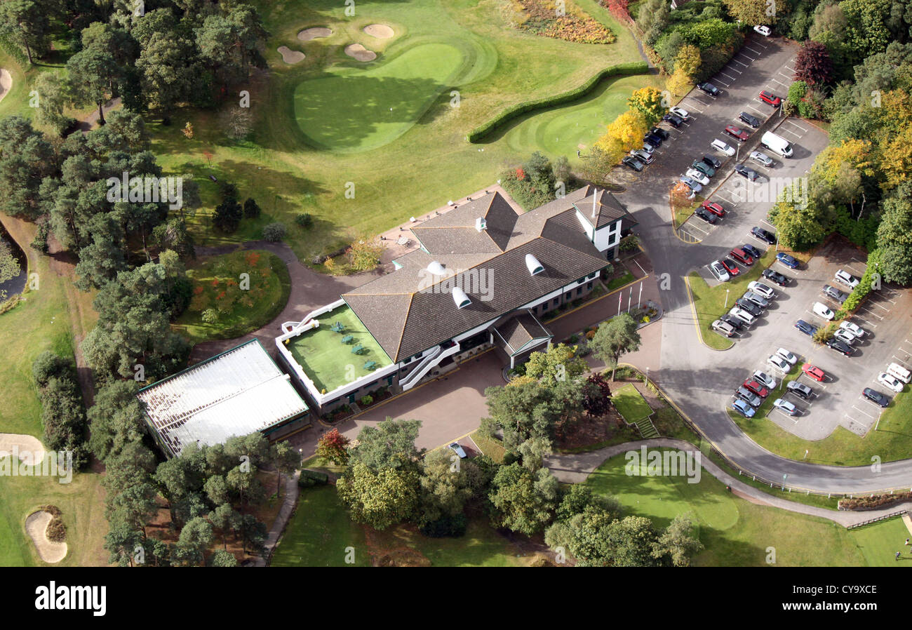 Vista aerea di Camberley Heath Golf Club, Surrey Foto Stock