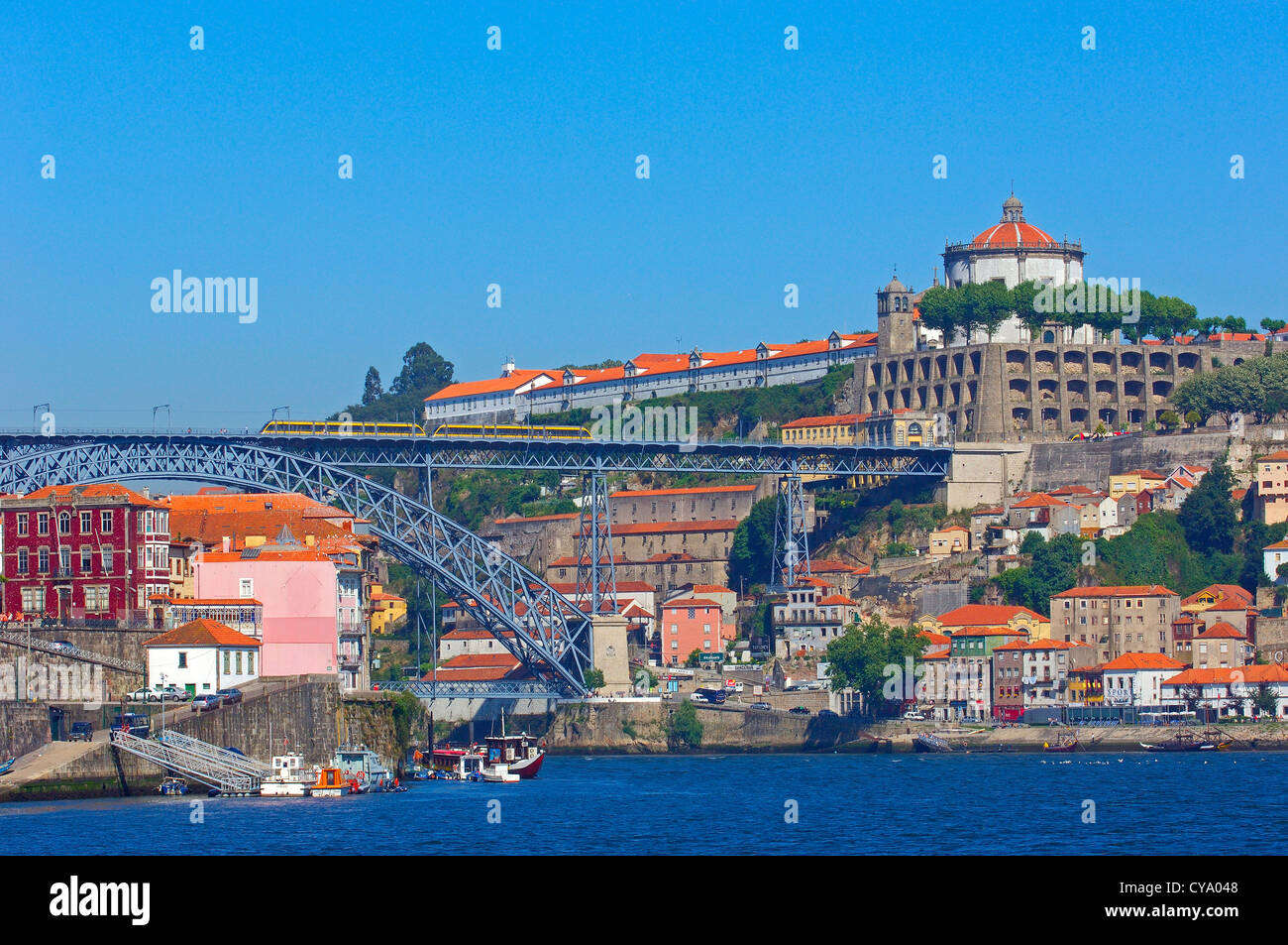 Porto " Oporto ", Ponte de Dom Luis I Bridge, quartiere Ribeira, Sito Patrimonio Mondiale dell'UNESCO, Portogallo, Europa Foto Stock