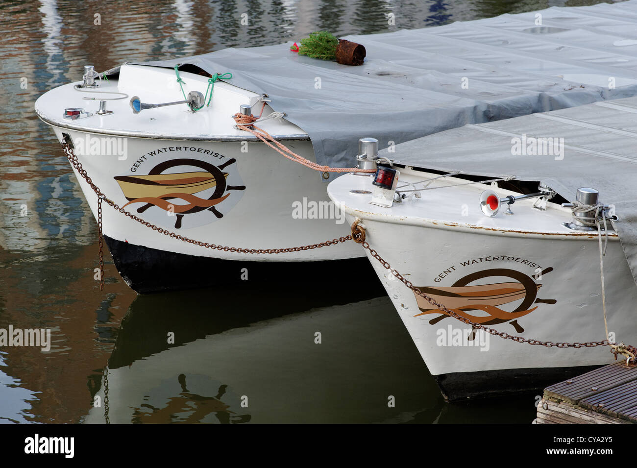Giro sul fiume imbarcazioni Graslie Porto Vecchio, Gand Foto Stock