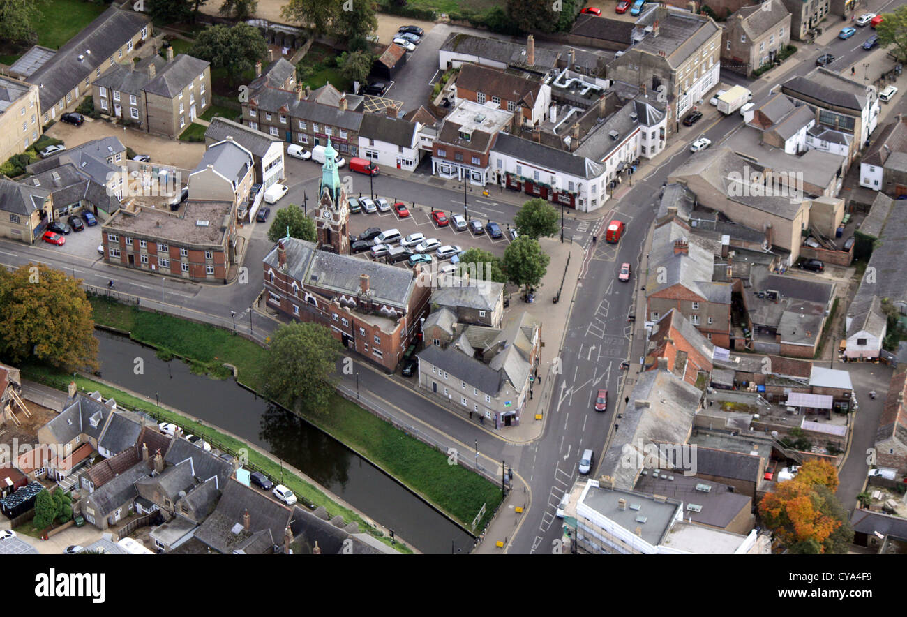 Vista aerea della città di marzo in Cambridgeshire Foto Stock