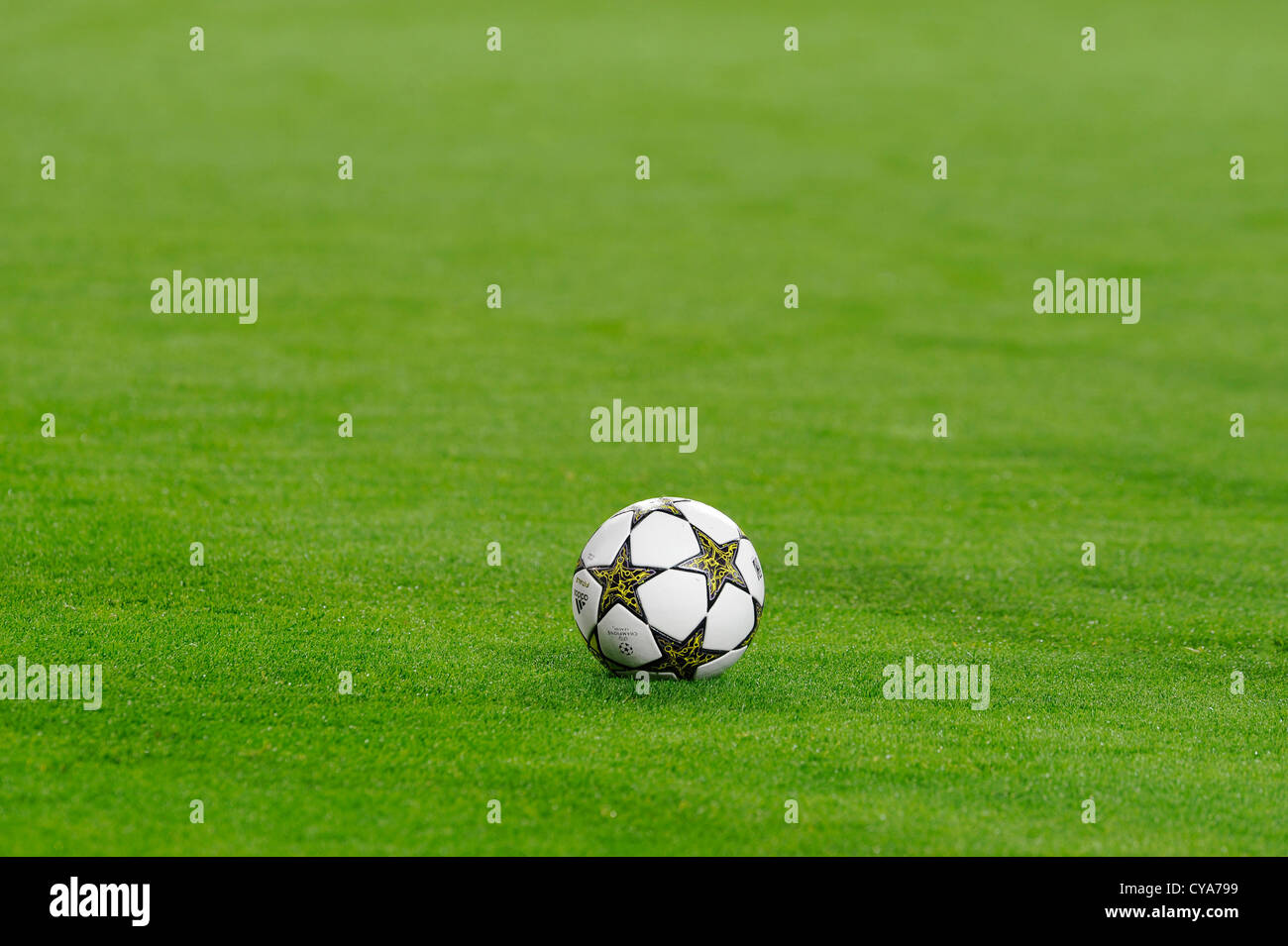 Champions League "Ball Adidas Final 2013' sul campo di calcio Foto Stock
