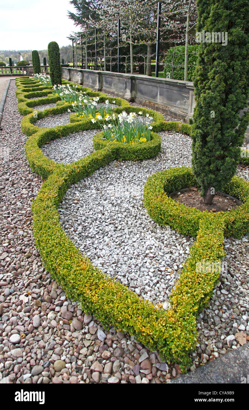 Scatola di copertura della formale Italianamente giardini a Trentham Gardens Stoke-on-Trent Staffordshire England Regno Unito Foto Stock