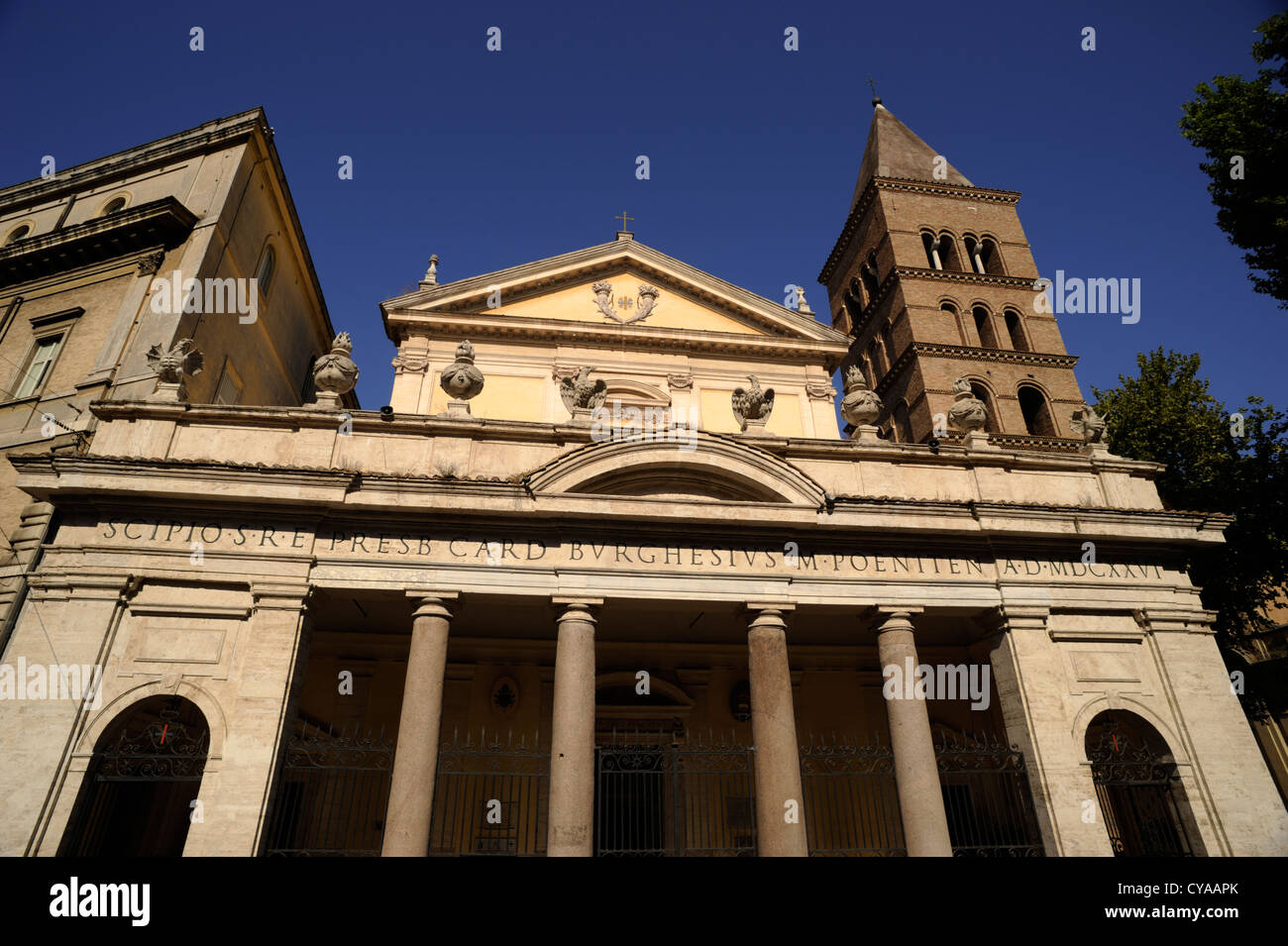 Italia, Roma, Trastevere, chiesa di San Crisogono Foto Stock