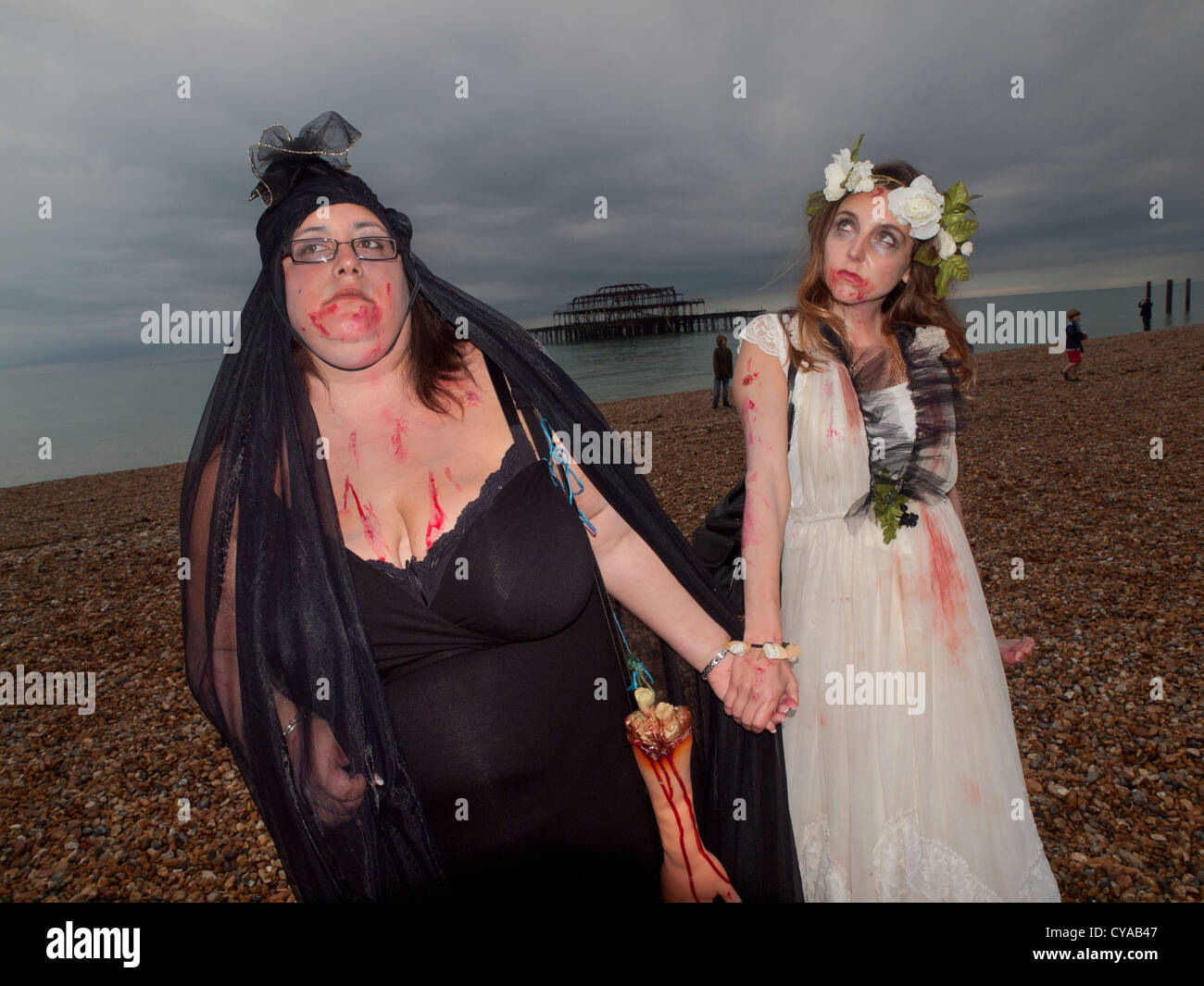 Il Brighton zombie a piedi,2012. Foto Stock