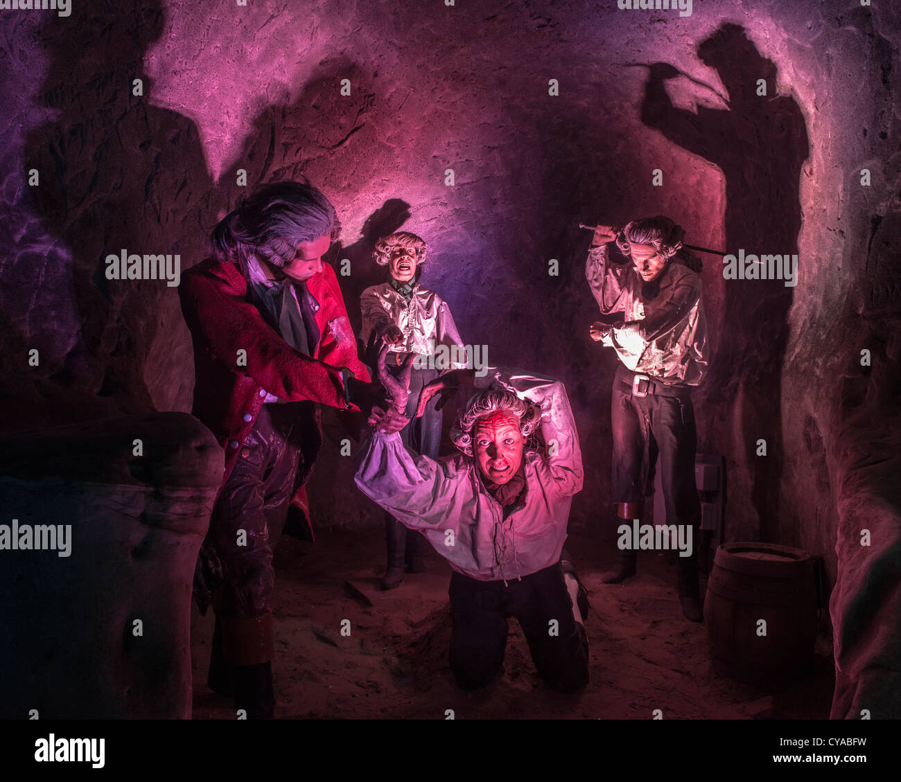 Smugglers avventura a St Clements Grotte Hastings, East Sussex, England, Regno Unito Foto Stock