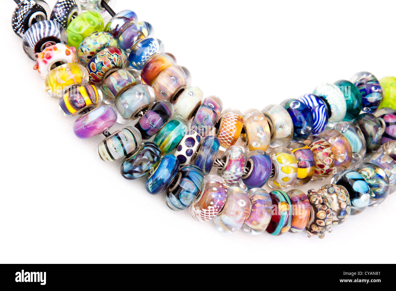 Perline di vetro Murano Foto stock - Alamy