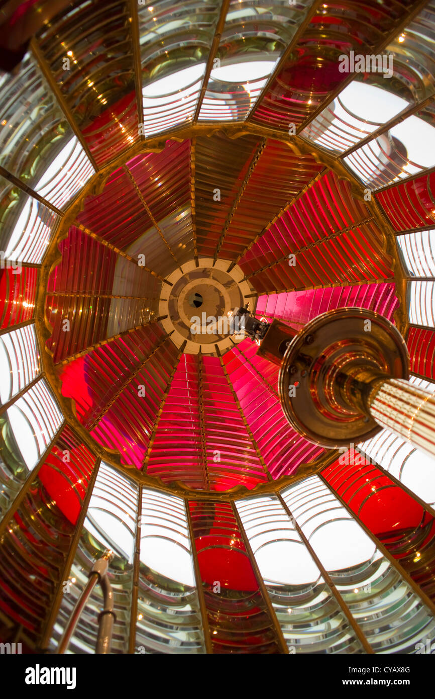 All'interno di un gruppo di lavoro di primo ordine lente di Fresnel Foto Stock