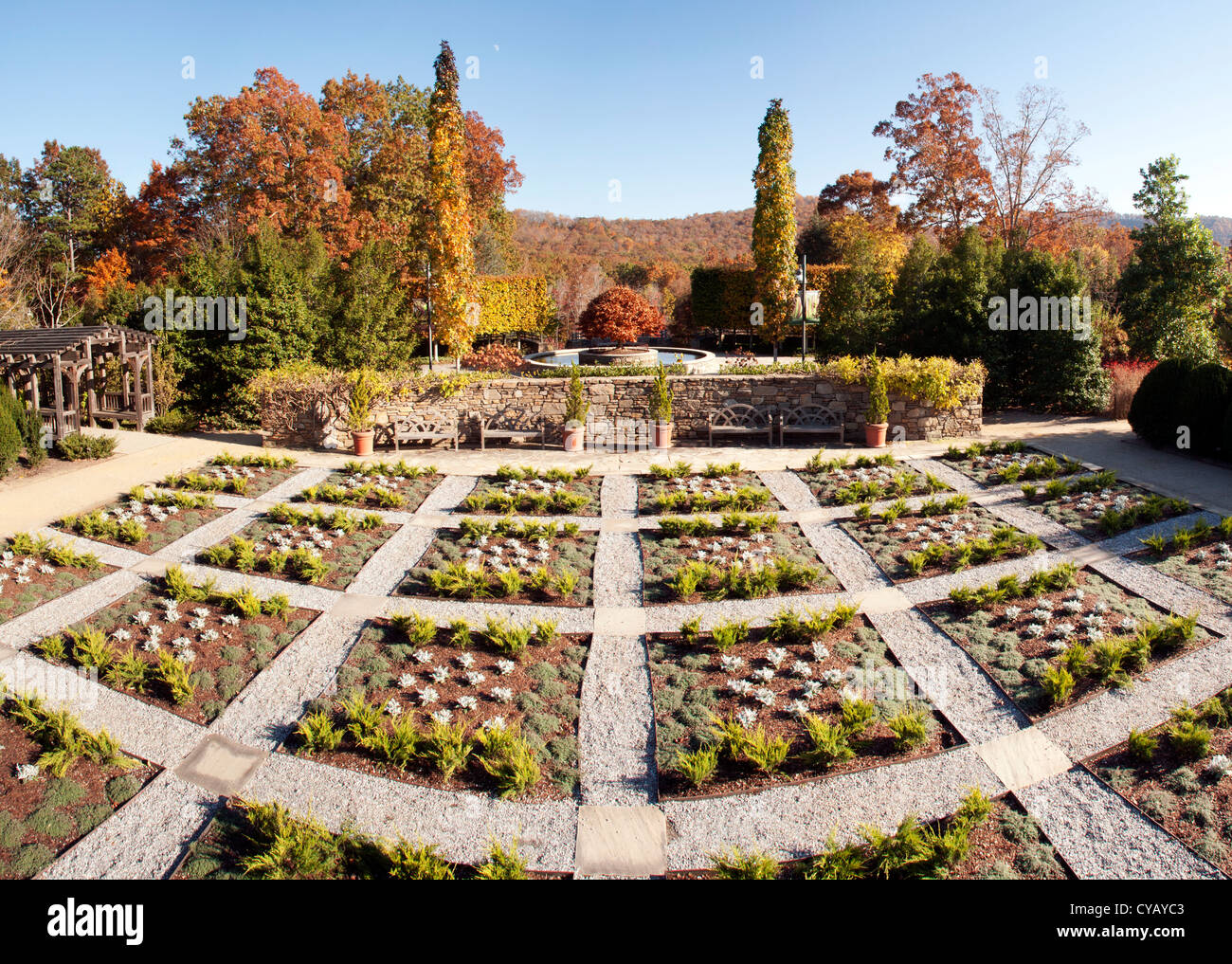 North Carolina Arboretum Quilt (giardino panoramico immagine composita) - Asheville, North Carolina, STATI UNITI D'AMERICA Foto Stock