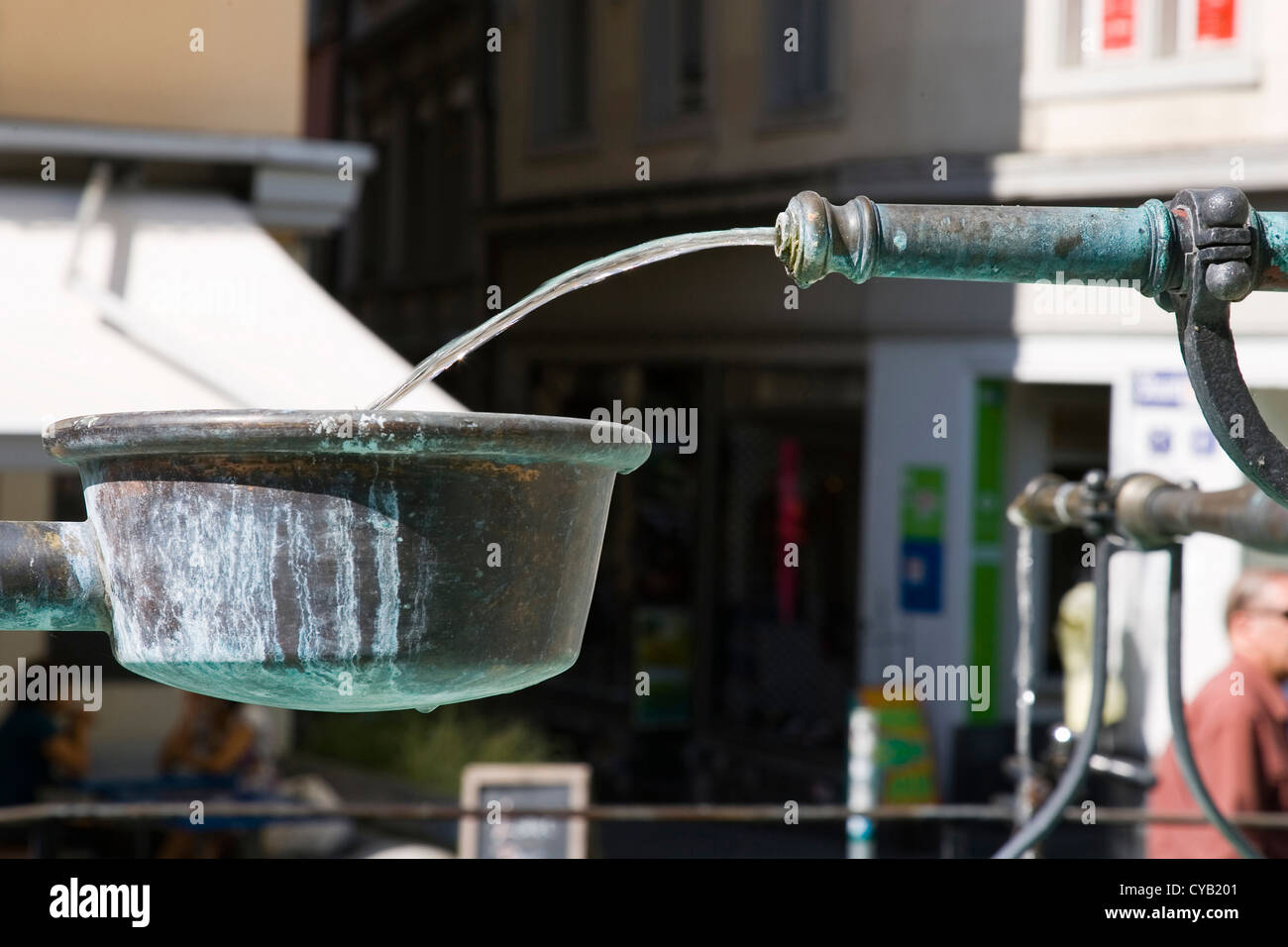 L'Europa, la Svizzera, Zurigo, città vecchia, fontana Foto Stock