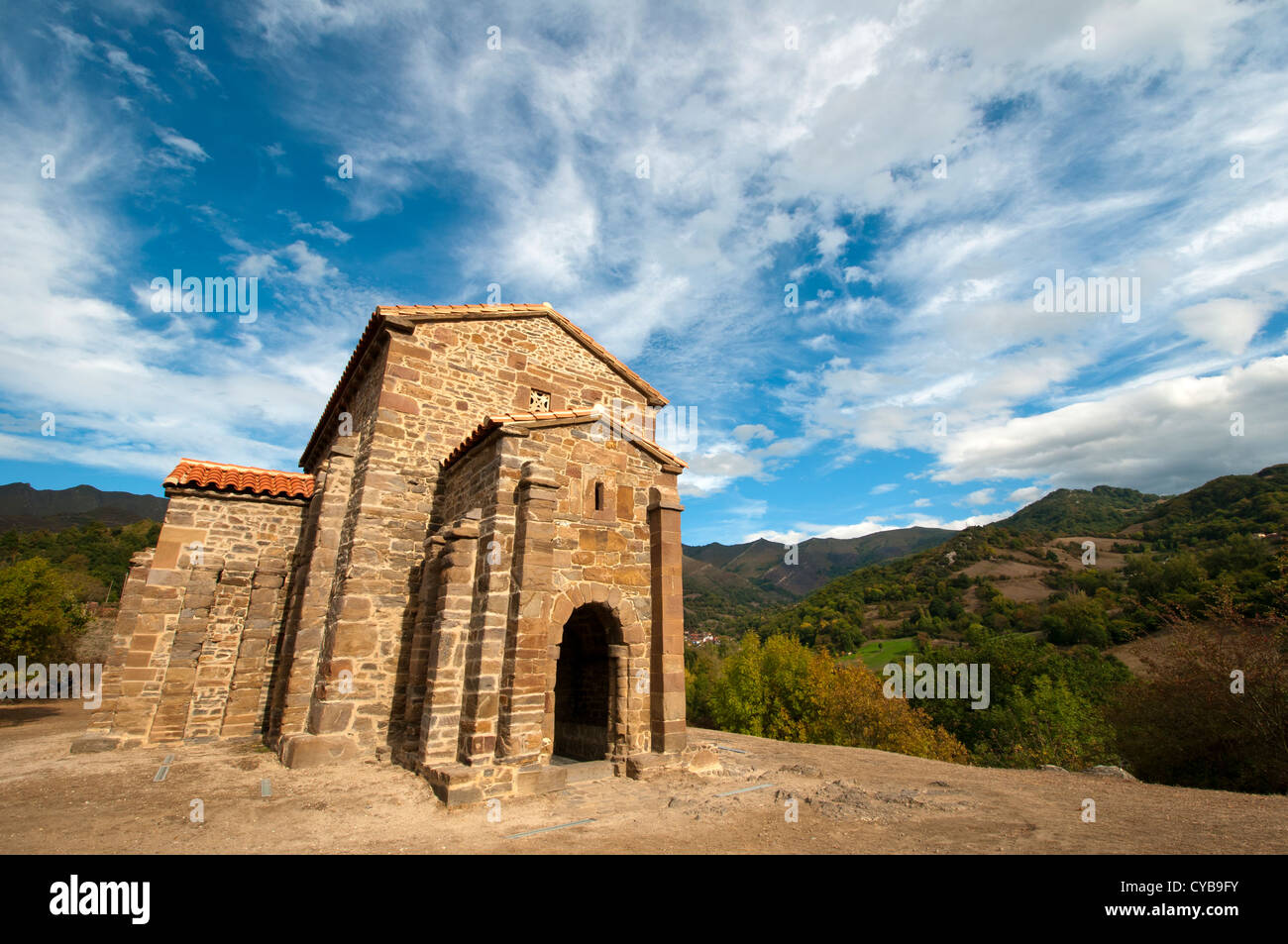 Chiesa di Santa Cristina di Lena (Spagnolo: Santa Cristina de Lena) nelle Asturie, Spagna. Foto Stock