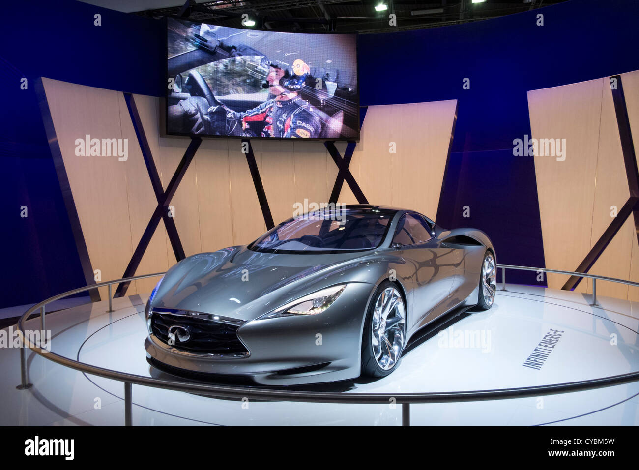 Infiniti concetto elettrico emerge-E auto al Motor Show di Parigi 2012 Foto Stock