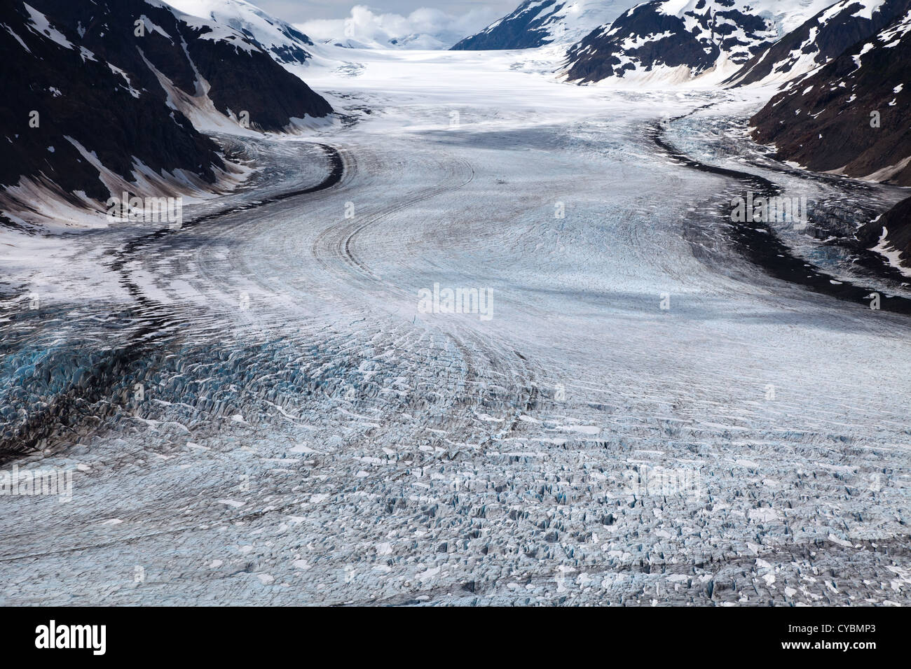 Il ghiacciaio di salmone in Alaska Hyder Foto Stock