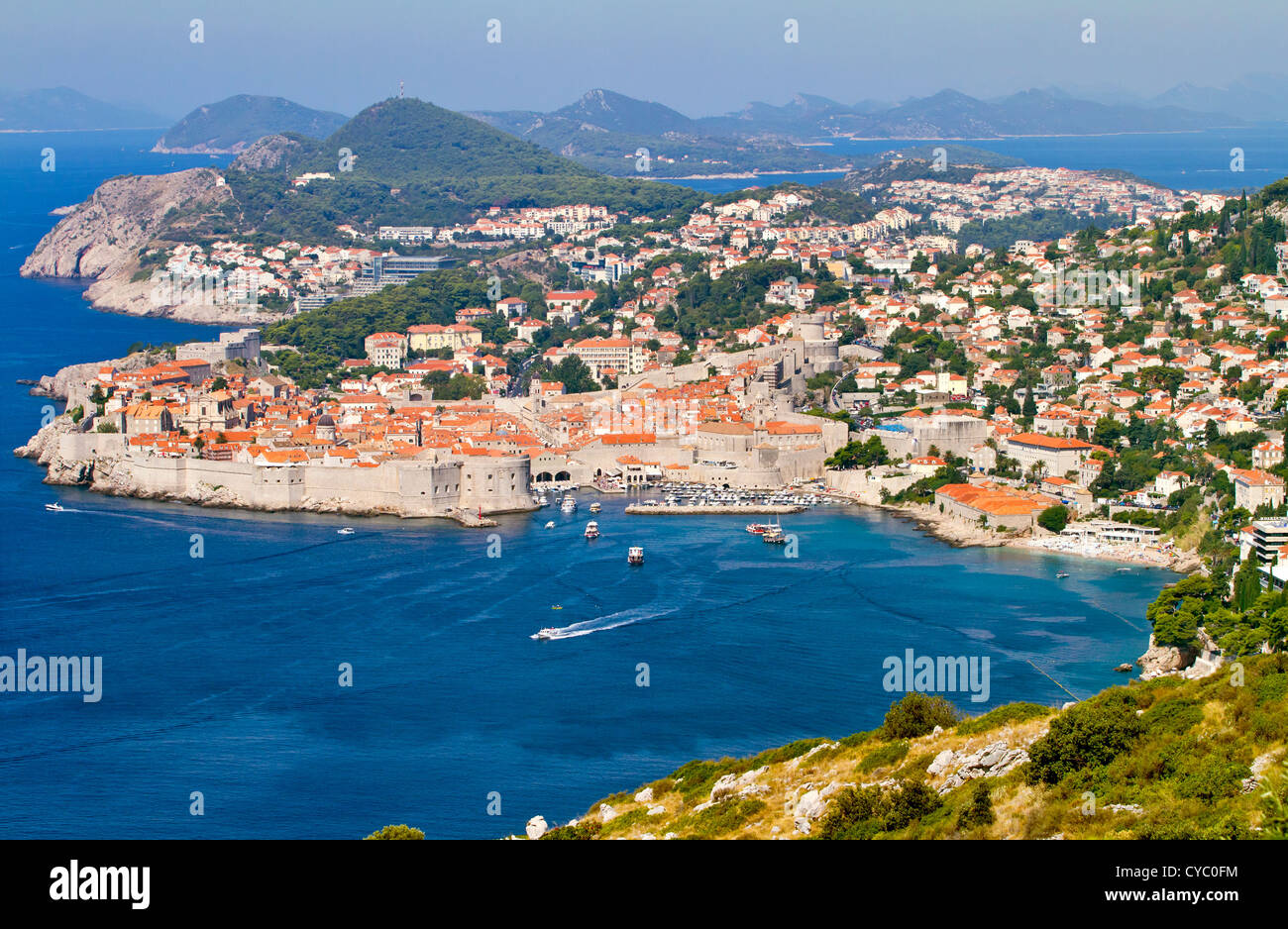 La Città Vecchia di Dubrovnik, Croazia Foto Stock