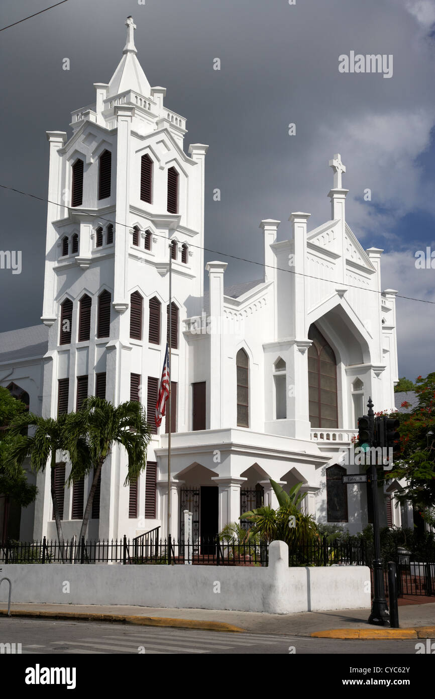 St Pauls chiesa episcopale duval street key west florida usa Foto Stock